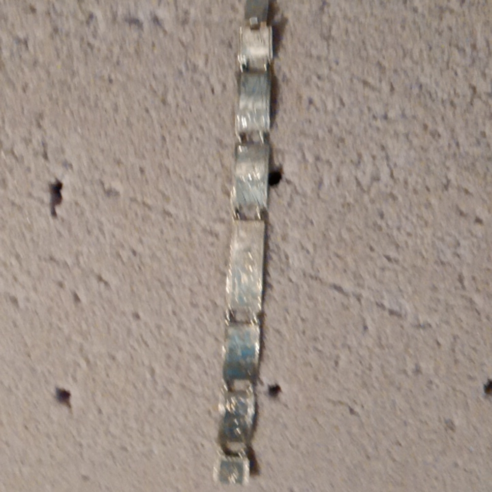 Sterling silver panel bracelet